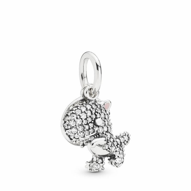 Pandora Australia Pavé Dinosaur Dangle Charm - Sterling Silver | TMIZBV543